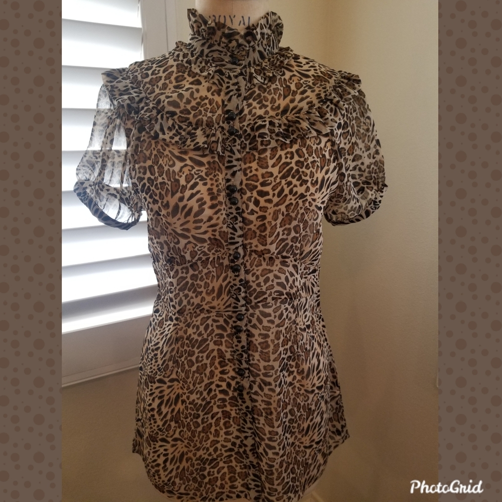 Leopard print blouse